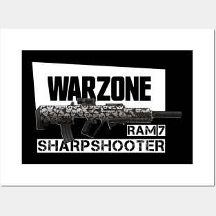 Warzone RAM7 auto rifle sharpshooter print (Call of Duty guns) Posters and Art
